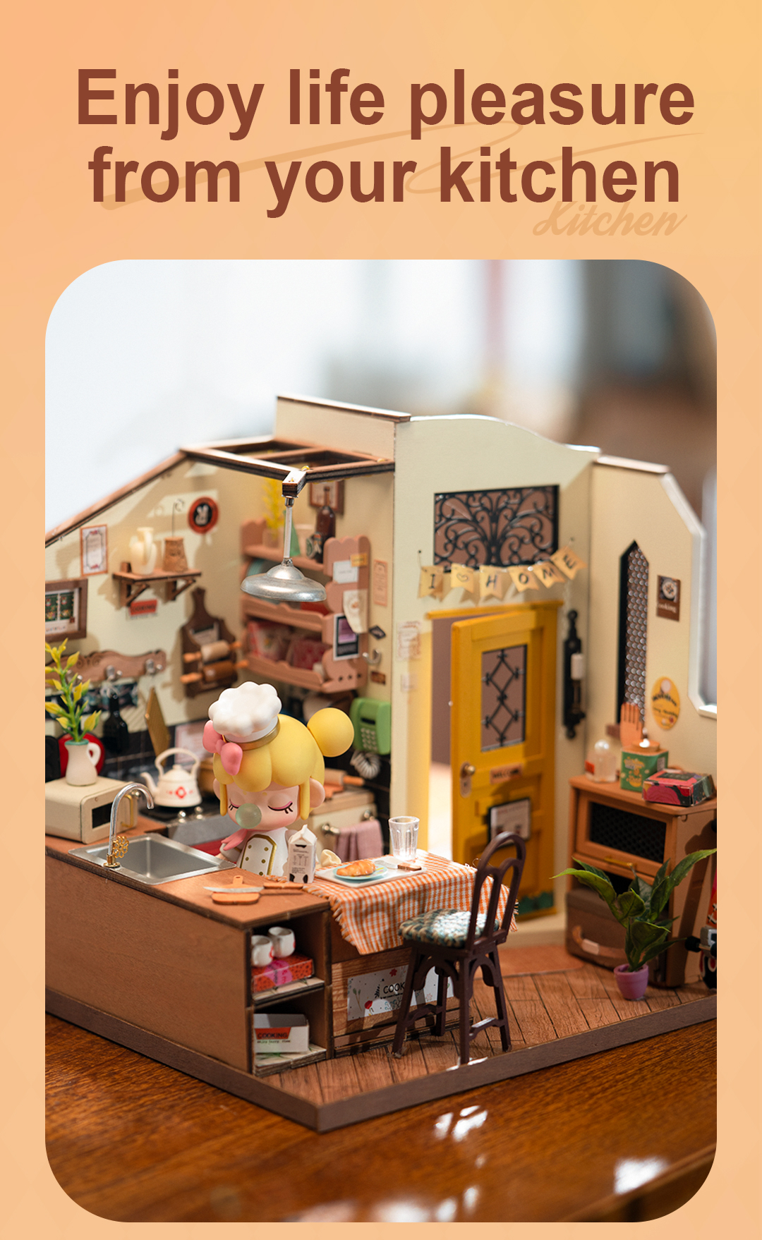 New】Rolife Happy Meals Kitchen DIY Plastic Miniature House – Kouhigh Toys
