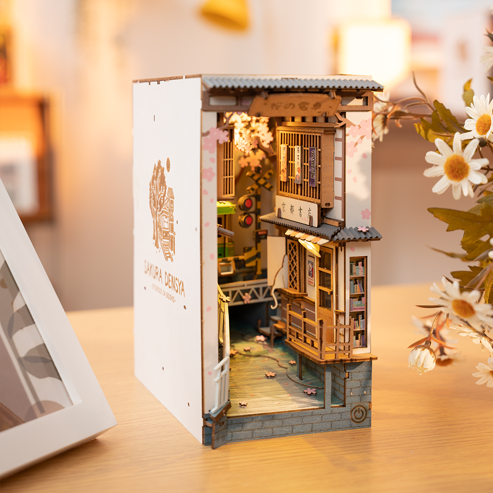 Rolife Sakura Densya 3D Wooden DIY Miniature House Book Nook