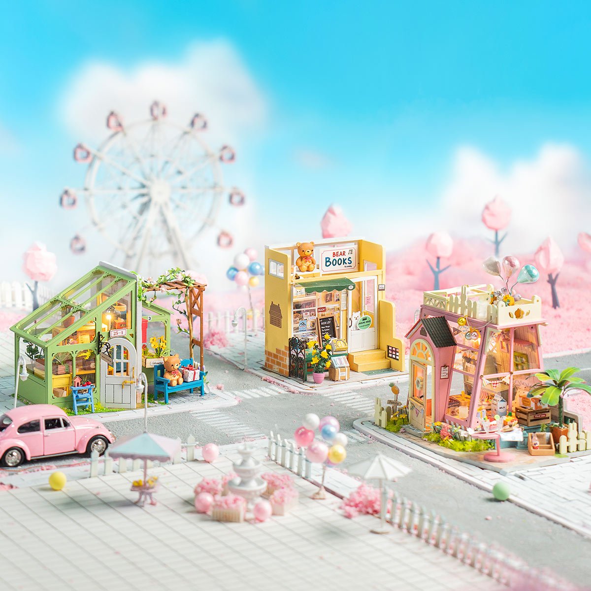 Rolife Maison de poupée miniature, kit de maison en bois à faire soi-même,  modèle de puzzle 3D, décorations de chambre créatives avec meubles et LED,  meilleur cadeau d'anniversaire (Joy's Peninsula Salon) 