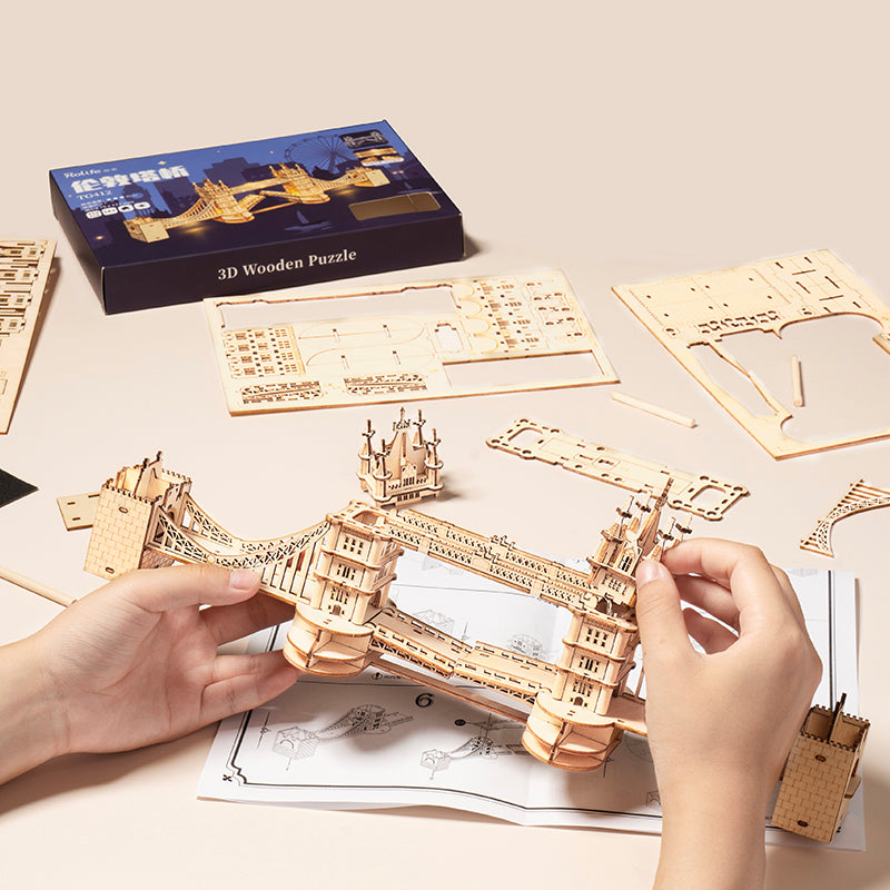 Rolife Modern 3D Wooden Puzzle - Tower Bridge Architecture TG412 - Rolife