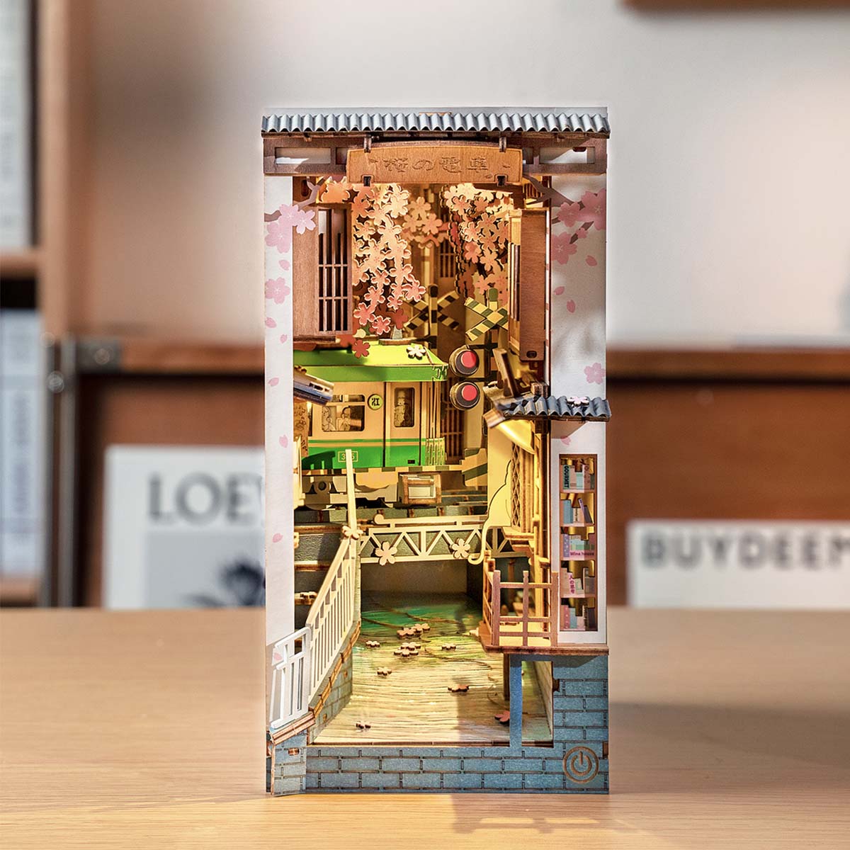 Rolife Book Nook Shelf Insert - Sakura Densya TGB01 - Rolife