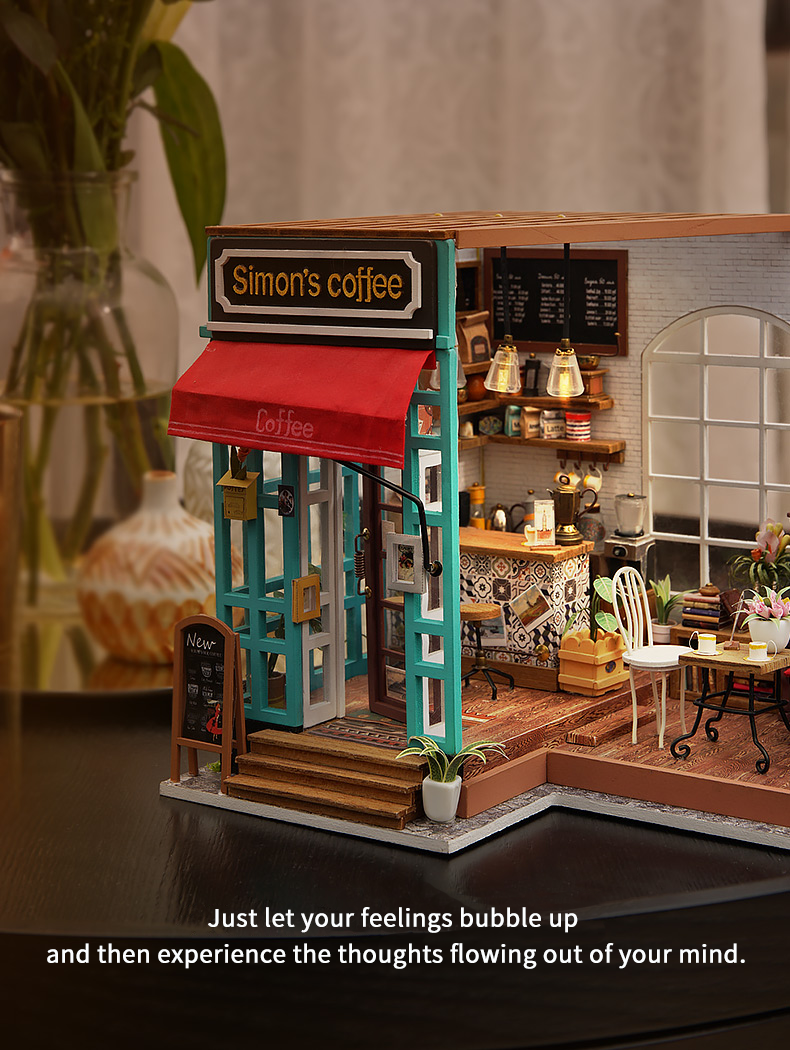 Maison de poupée miniature Rolife DIY - Simon's Coffee DG109