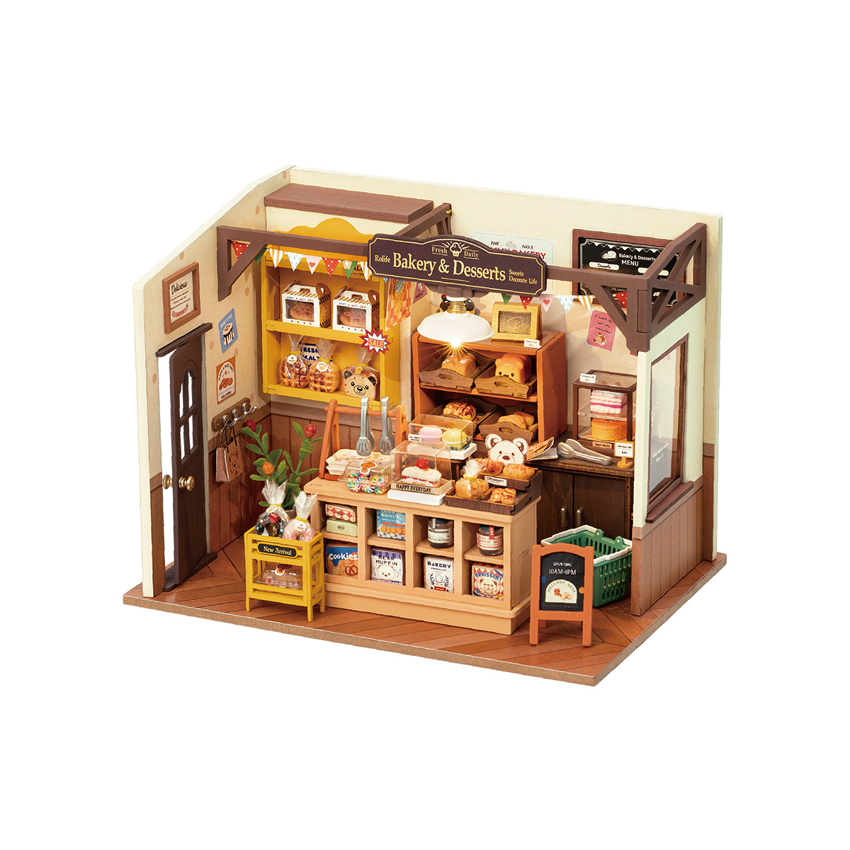 Rolife DIY Miniature House Kit Dora's Rooftop, Tiny House Kit for Adults to  Build, Mini House Making Kit with Furnitures, Halloween/Christmas