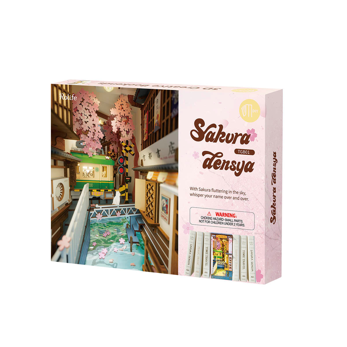 rolife sakura densya book nook shelf insert packaging