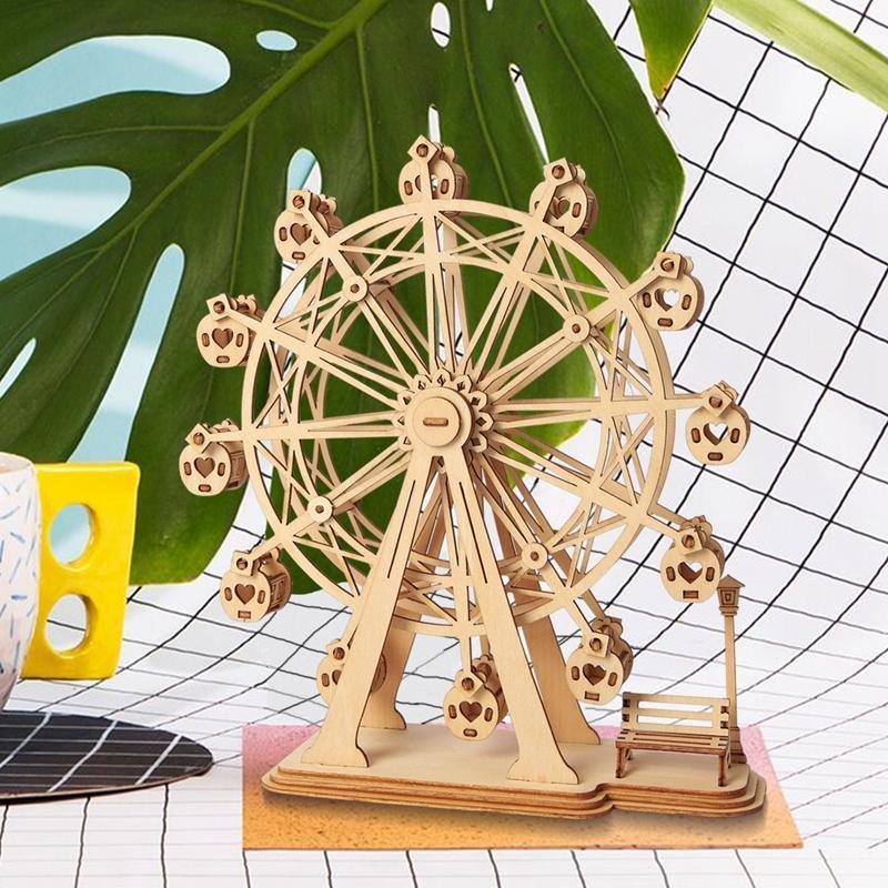 Puzzle 3D Grande Roue en Bois ( 120 Pièces ) – Tempus Republic