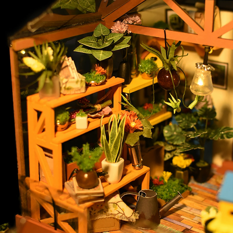 rolife cathy's flower house miniature wooden kit