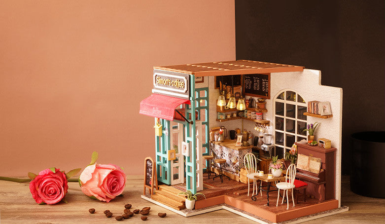 Maison de poupée miniature Rolife DIY - Simon's Coffee DG109