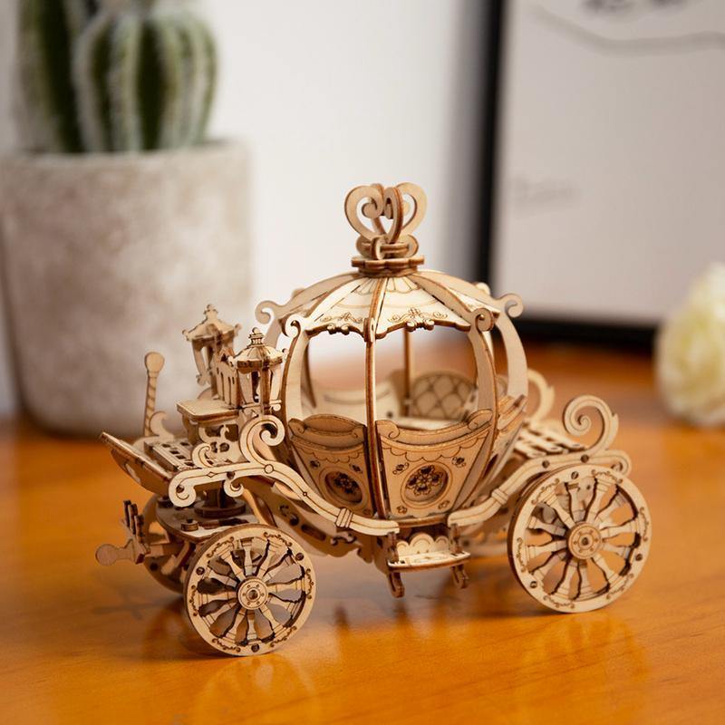 Rolife Modern 3D Wooden Puzzle - Pumpkin Cart TG302 - Rolife