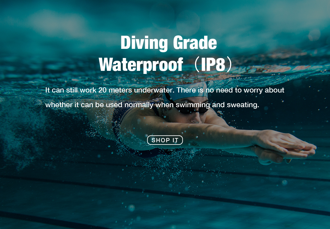 IPX8 waterproof bone conduction headphones