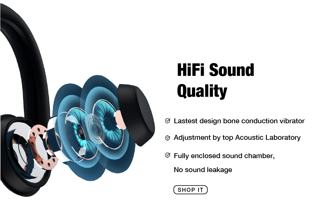 hifi sound quality bone conduction headset phones 