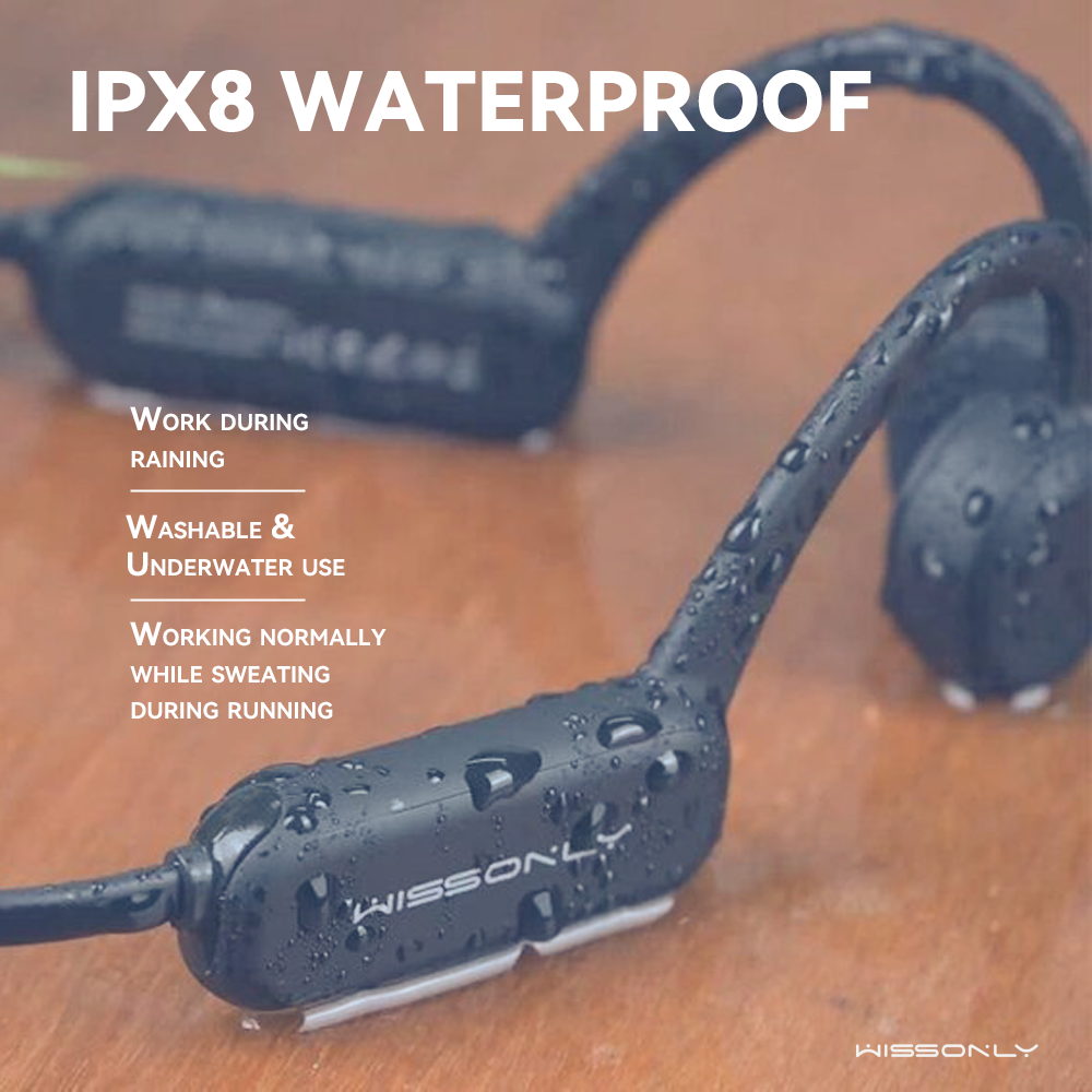 Best Headphone for runners in 2023-Wissonly Wireless Bone Conduction Headphones for Running 