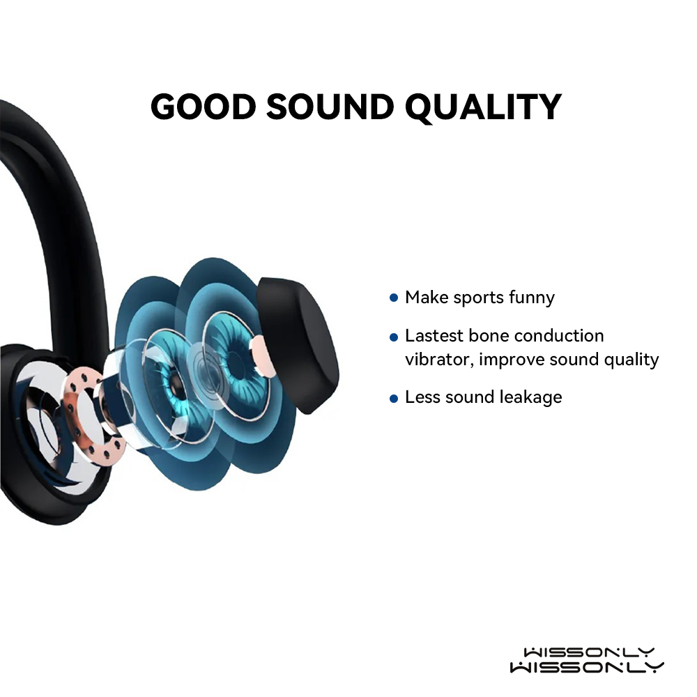 Best Wireless Earbuds for Sports in 2023-Wissonly Hi Runner Bluetooth Bone Conduction Earphones for Sport