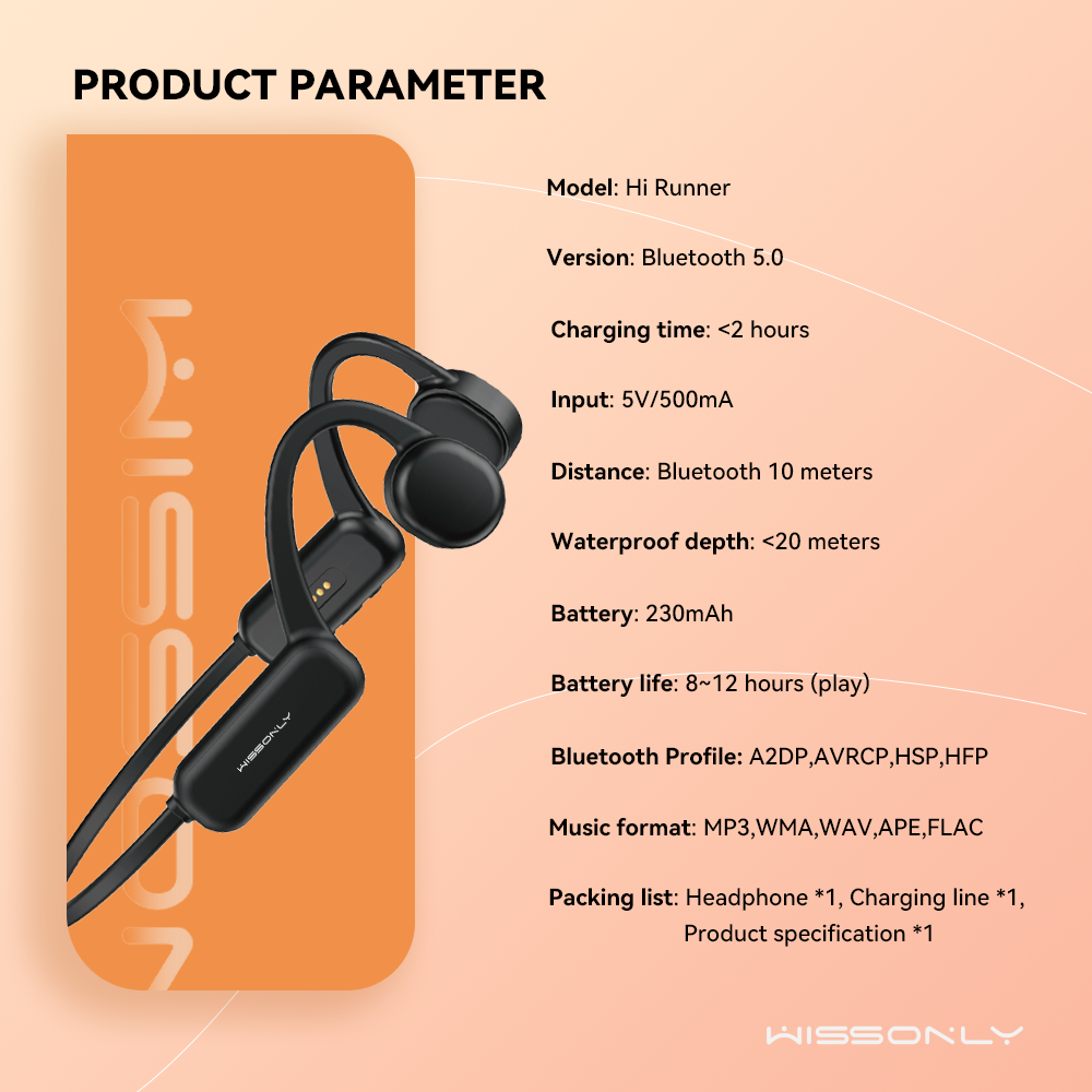 Best Wireless Bone Conduction Headphone for Running-Wissonly Hi Runner Bluetooth Headphones for Runners