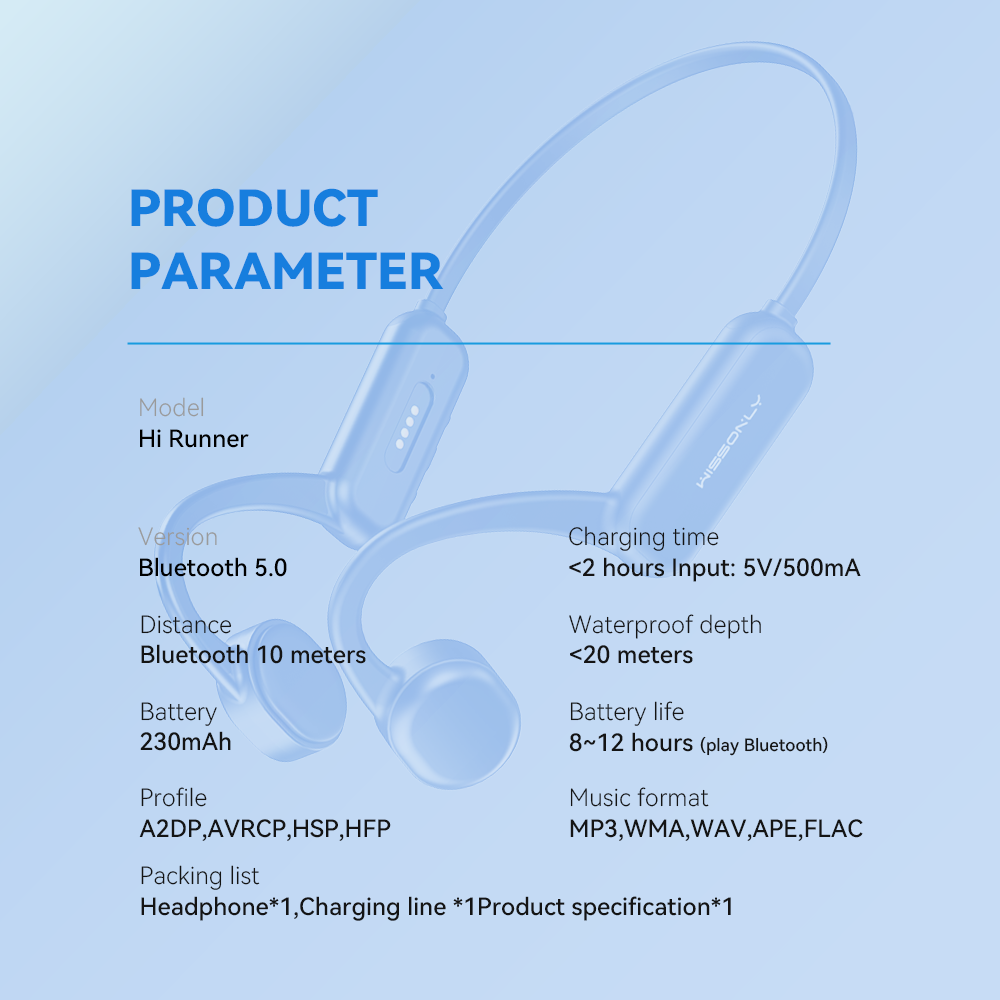 Best Sports Headphones for Cyclists-Wissonly Bone Conduction Headphones for Cycling