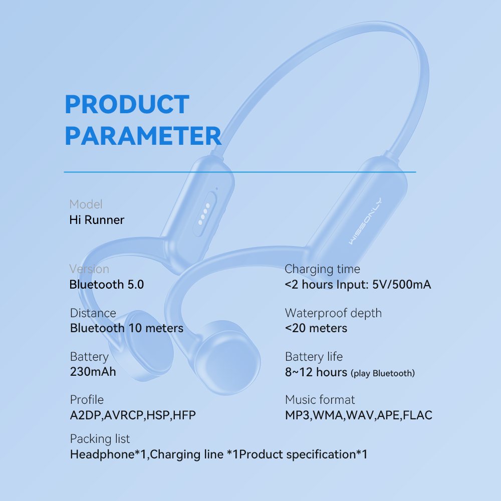 Best Bone Conduction Headset Phones-Wissonly Hi Runner Wireless Bone Headphones for Workout