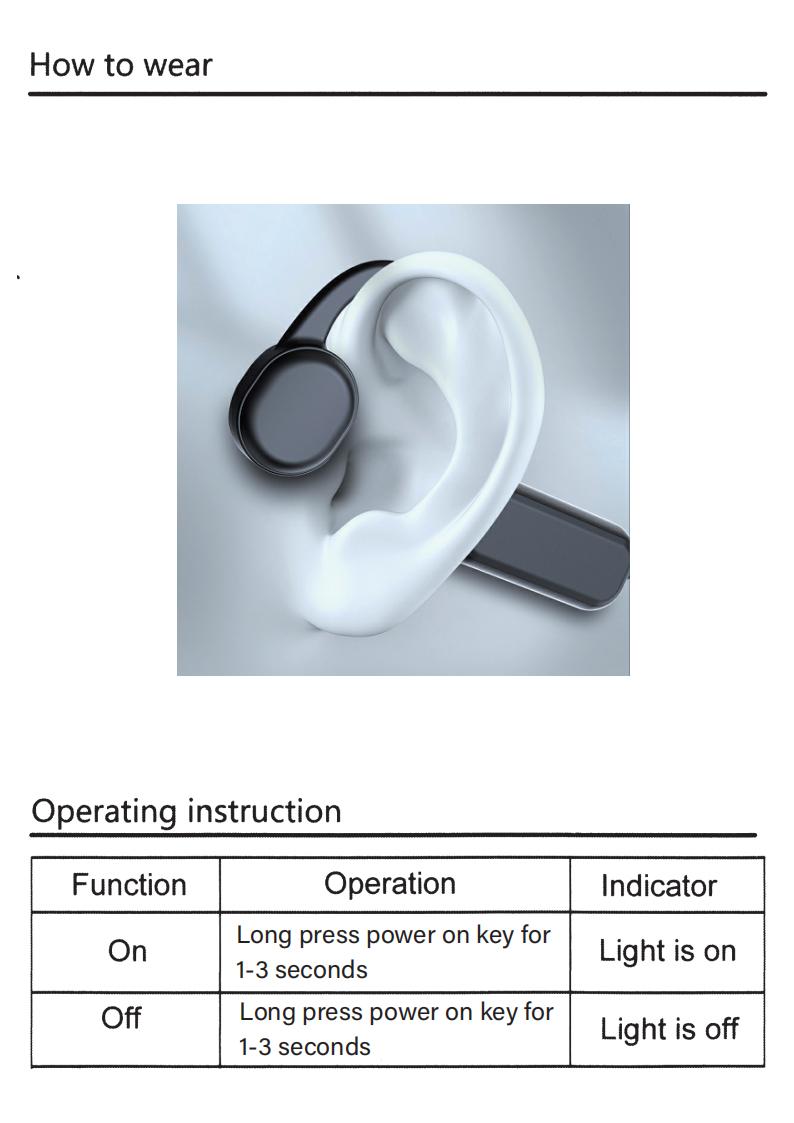 Wissonly Hi Runner Bone Conduction headphones Manual