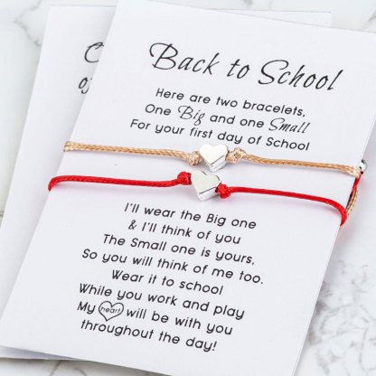 Back to School Bracelet, Mommy and Me Bracelets Anxiety Separation Bracelet