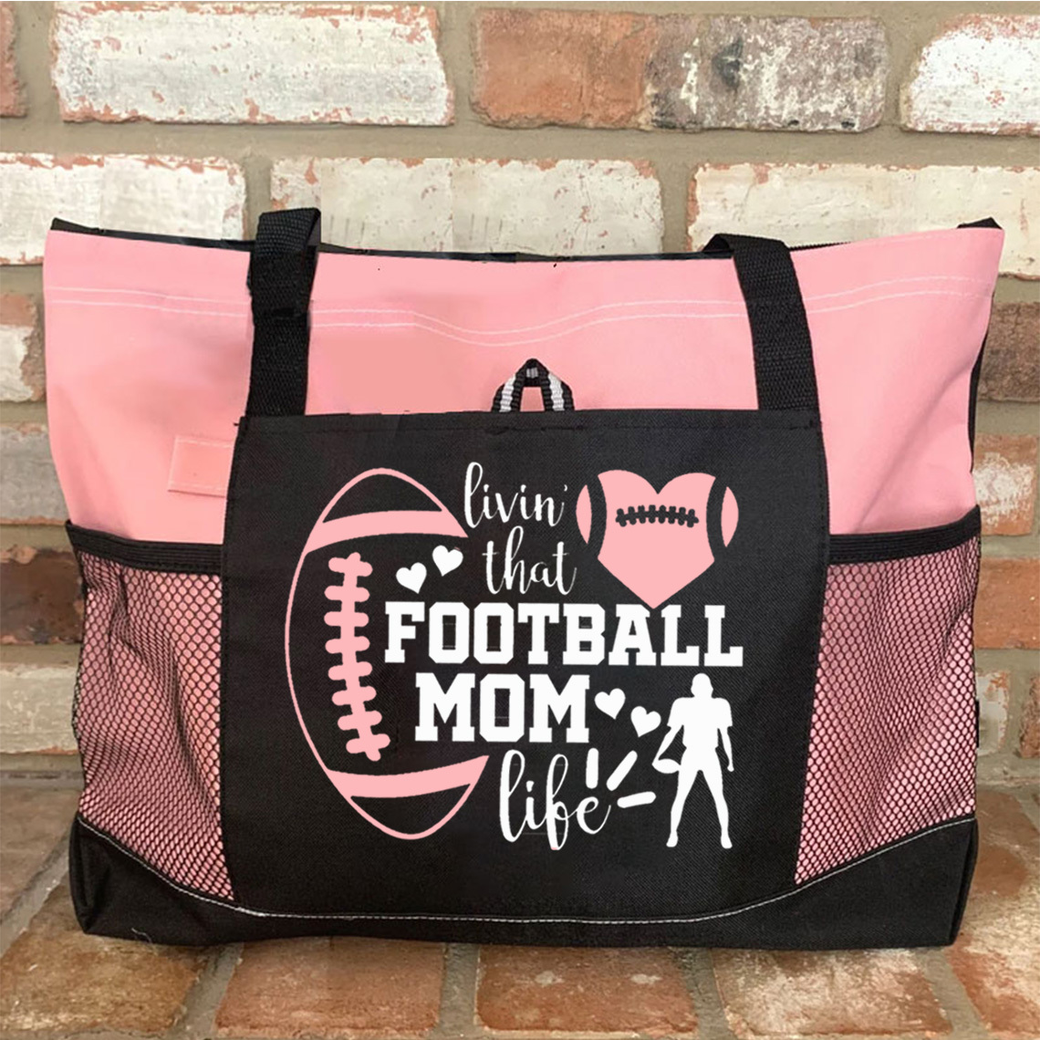 Livin That Football Mom Life Tote Bag