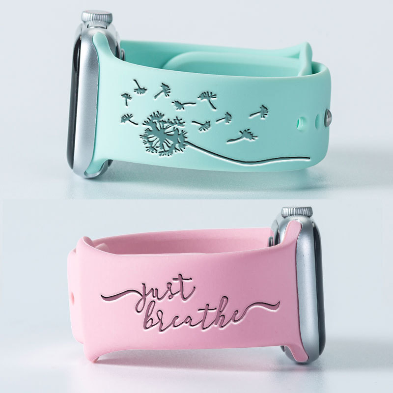 JUST BREATHE Engraved Watch Band for Apple, Fitbit, Samsung