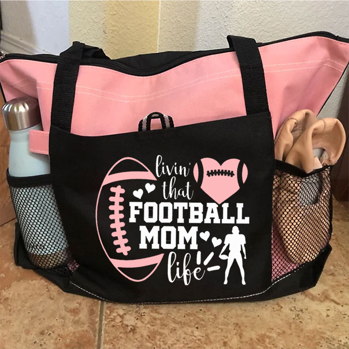 Livin That Football Mom Life Tote Bag