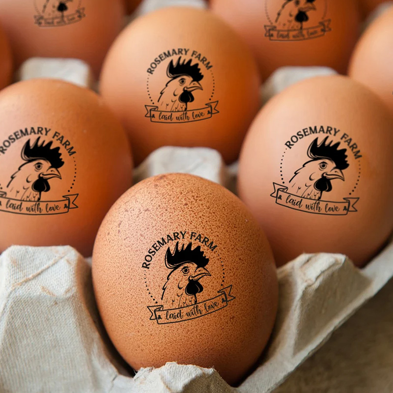 Custom Egg Stamp Farm Egg Label with 29 Designs