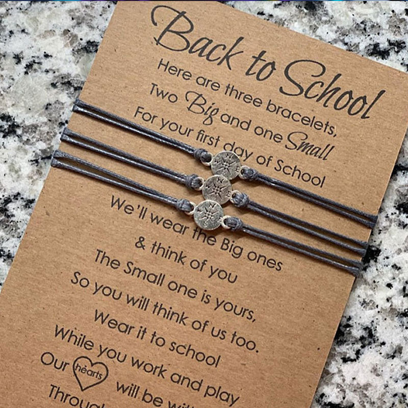 Back to School Bracelet, Mommy and Me Bracelets Anxiety Separation Bracelet
