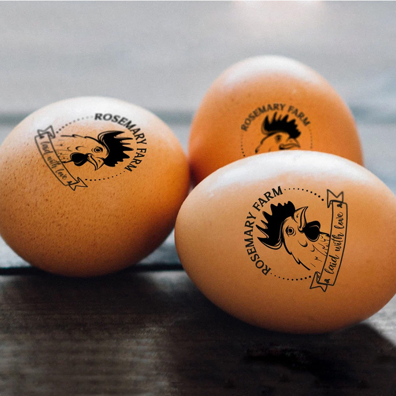 Custom Egg Stamp Farm Egg Label with 29 Designs