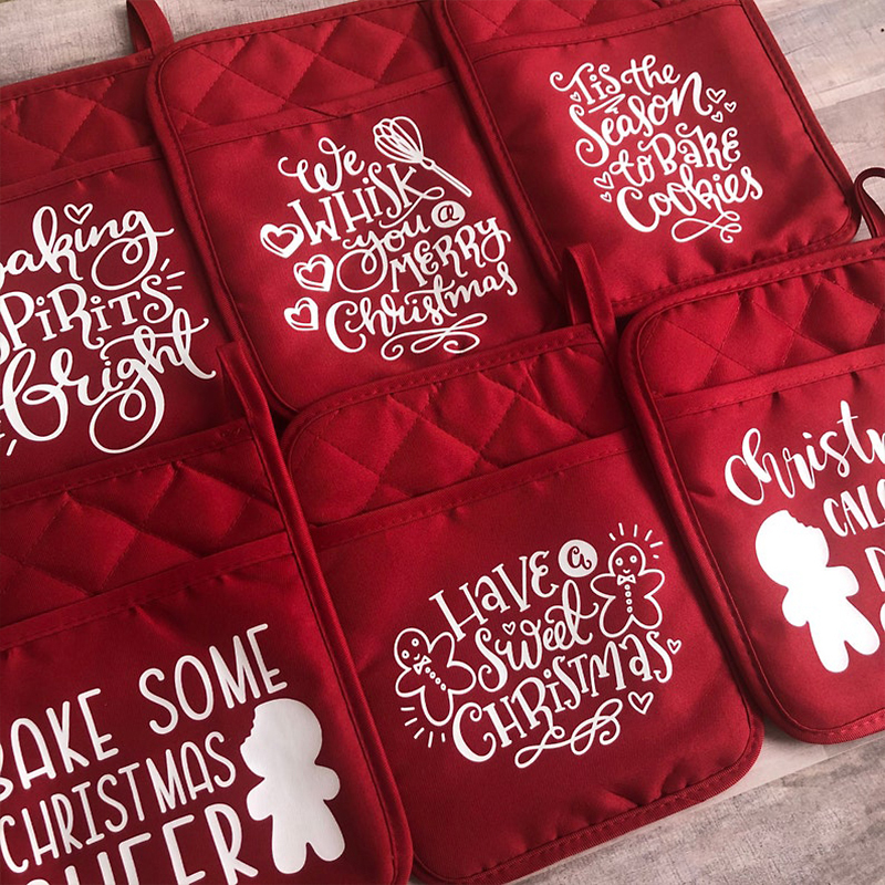 Potholder Neighbor Gift Oven Mitt Holiday Cookie Gift