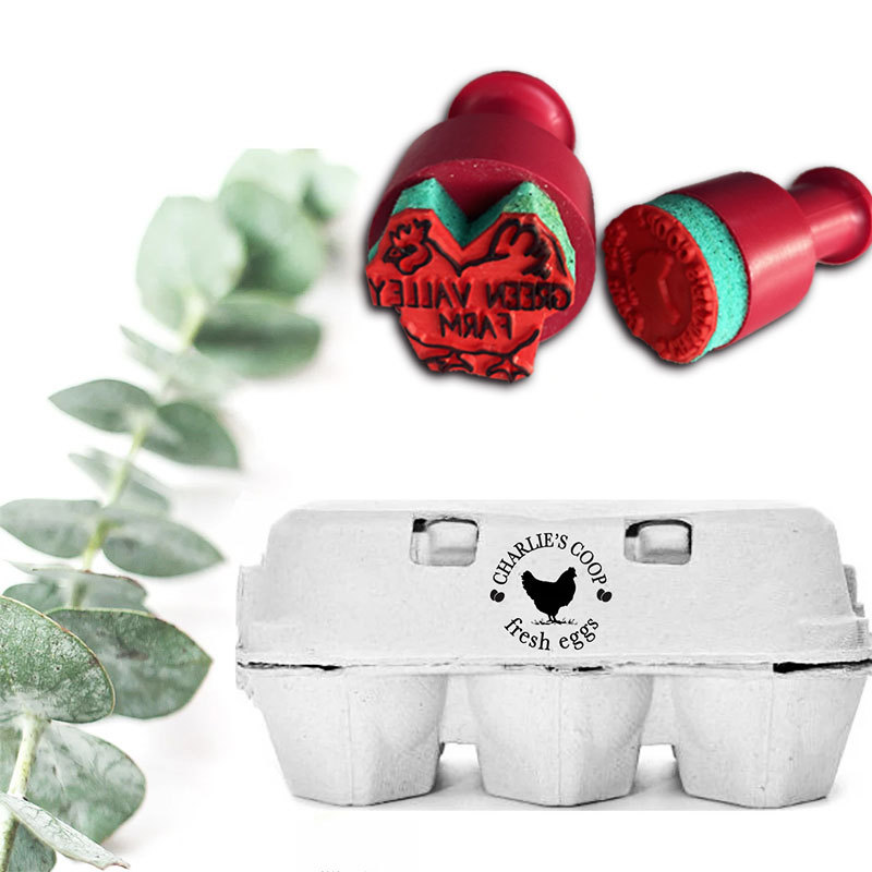 Custom Egg Stamp Farm Egg Label with 29 Designs