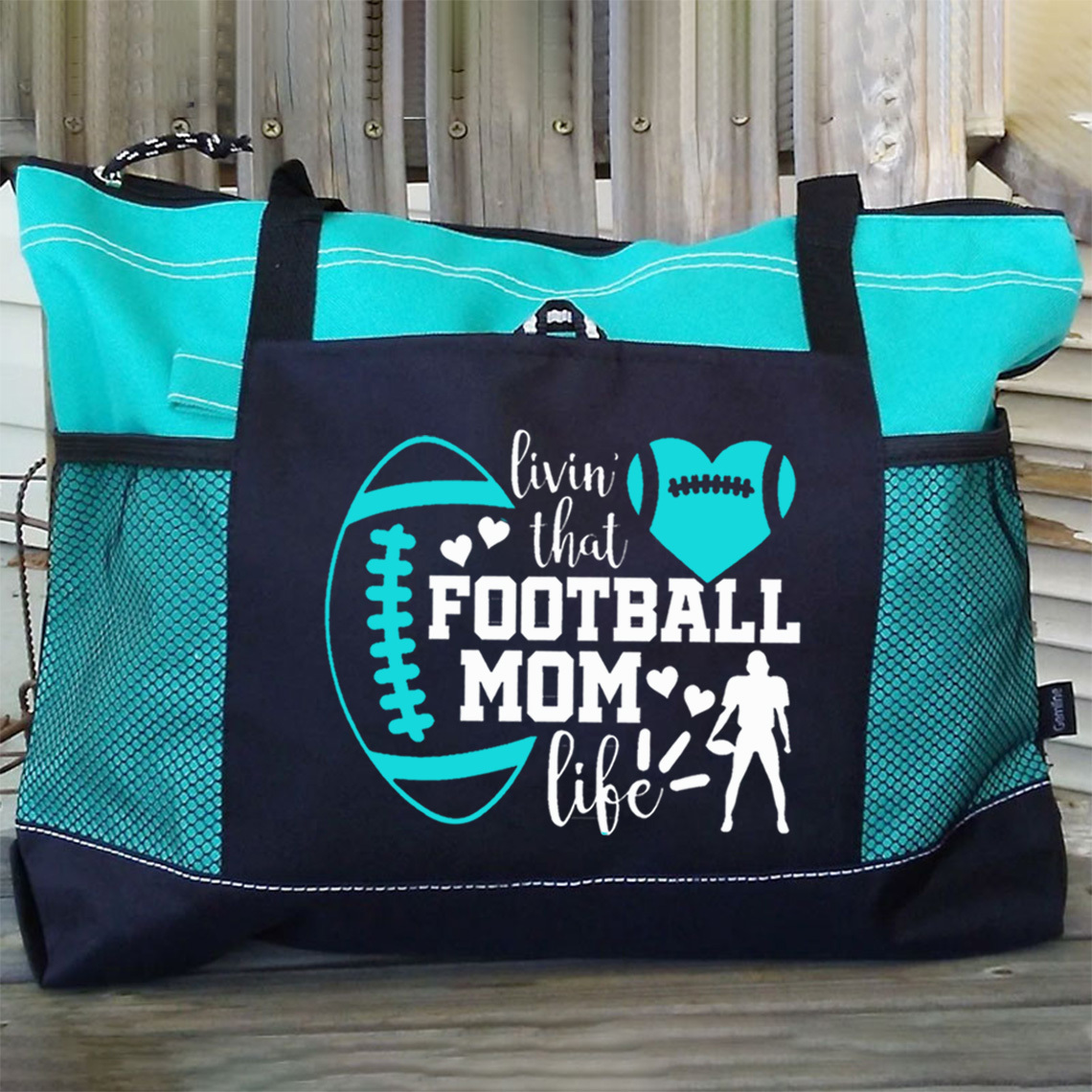 Livin That Football Mom Life Tote Bag
