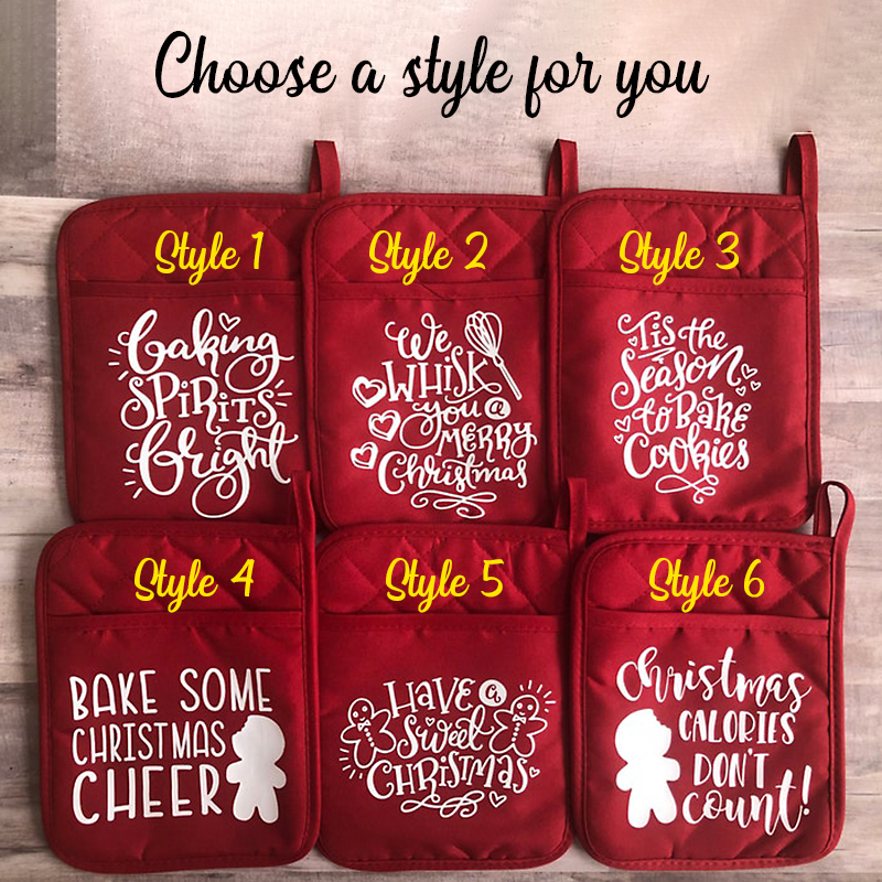 Potholder Neighbor Gift Oven Mitt Holiday Cookie Gift