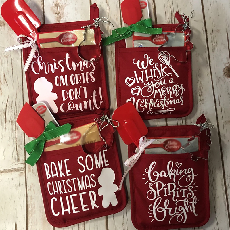 Potholder Neighbor Gift Oven Mitt Holiday Cookie Gift