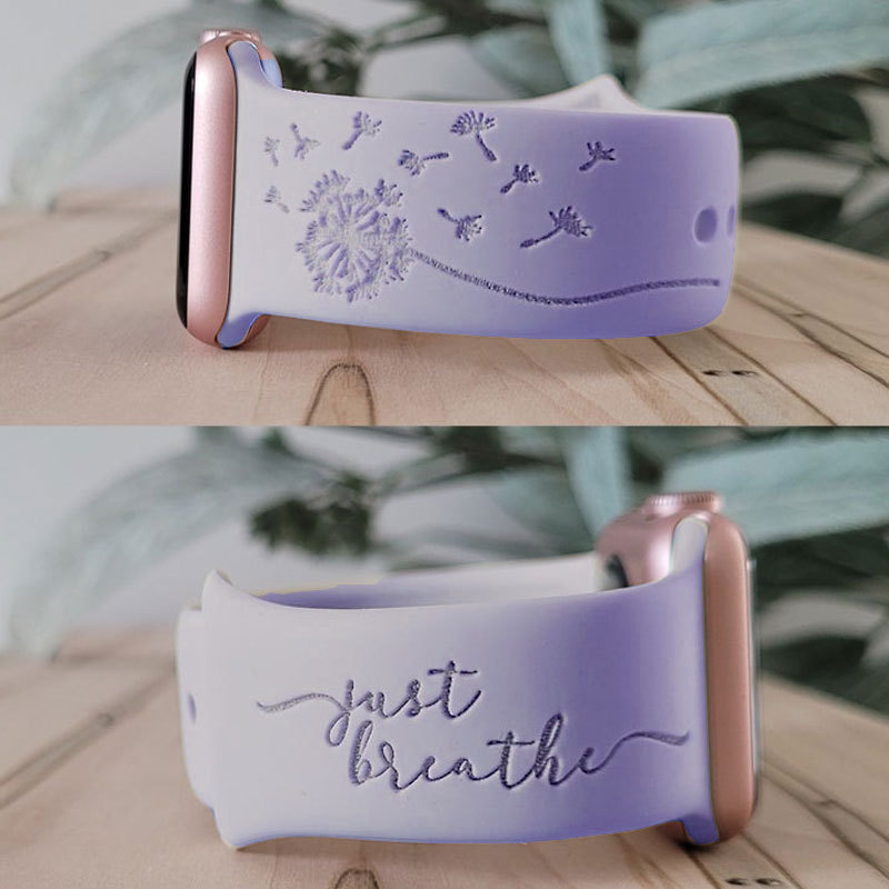 JUST BREATHE Engraved Watch Band for Apple, Fitbit, Samsung