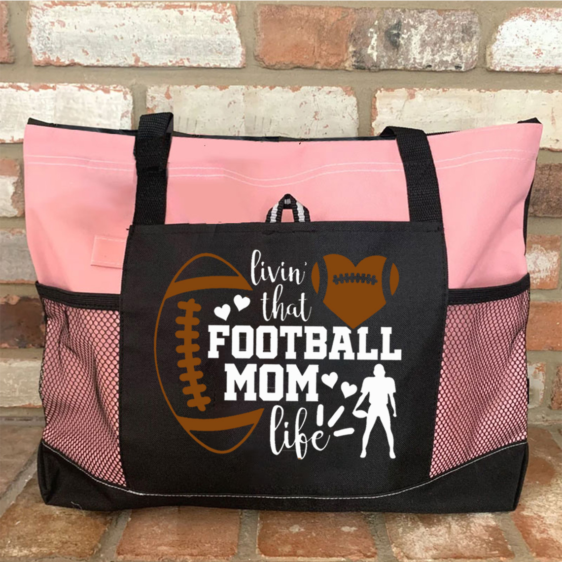 Livin That Football Mom Life Tote Bag