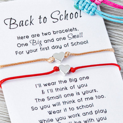 Back to School Bracelet, Mommy and Me Bracelets Anxiety Separation Bracelet