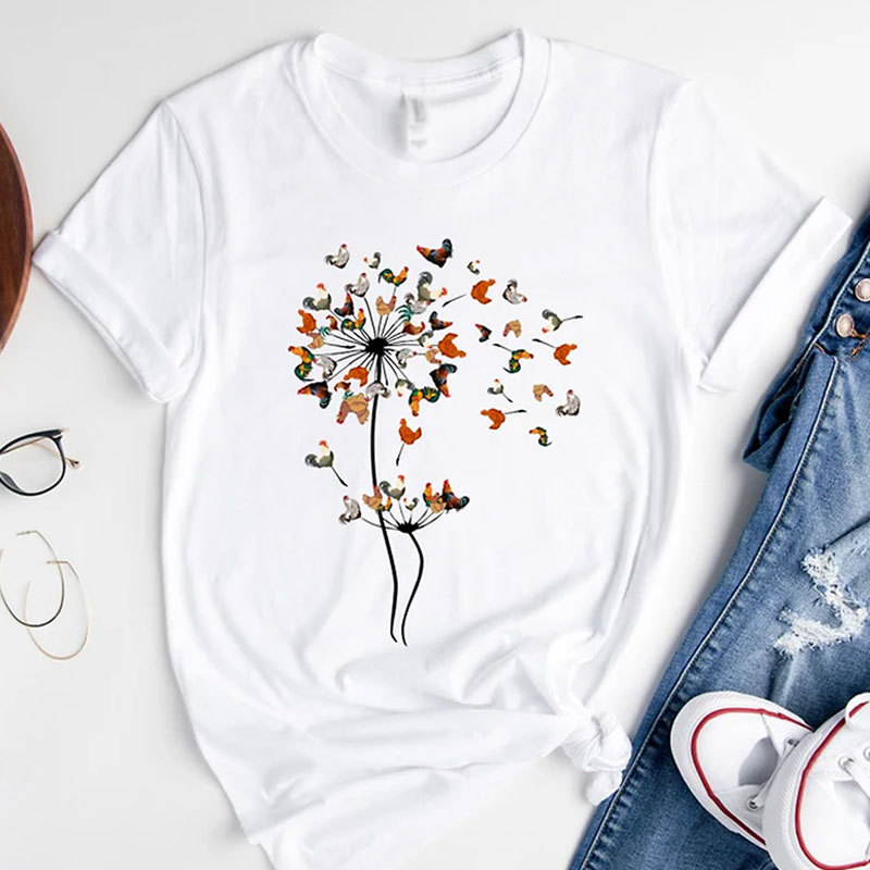 Dandelion Chicken Flower Shirt, Funny Chicken Shirt, Farmer Shirt