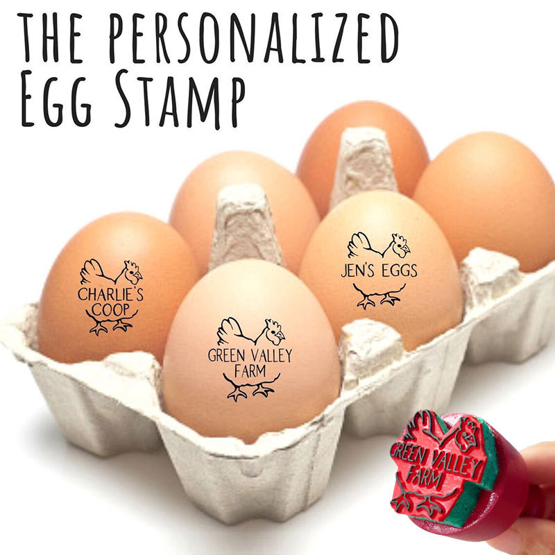 Custom Egg Stamp Farm Egg Label with 29 Designs