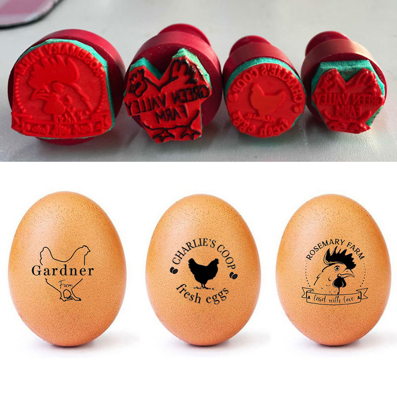Custom Egg Stamp Farm Egg Label with 29 Designs