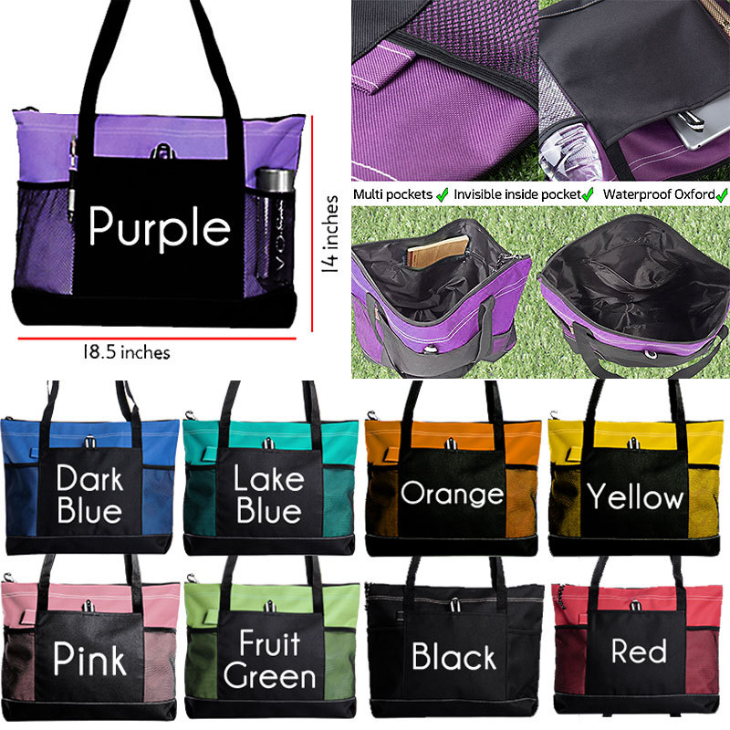 Custom Football Mom High-capacity Tote Bag with Name & Number
