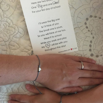 Back to School Bracelet, Mommy and Me Bracelets Anxiety Separation Bracelet