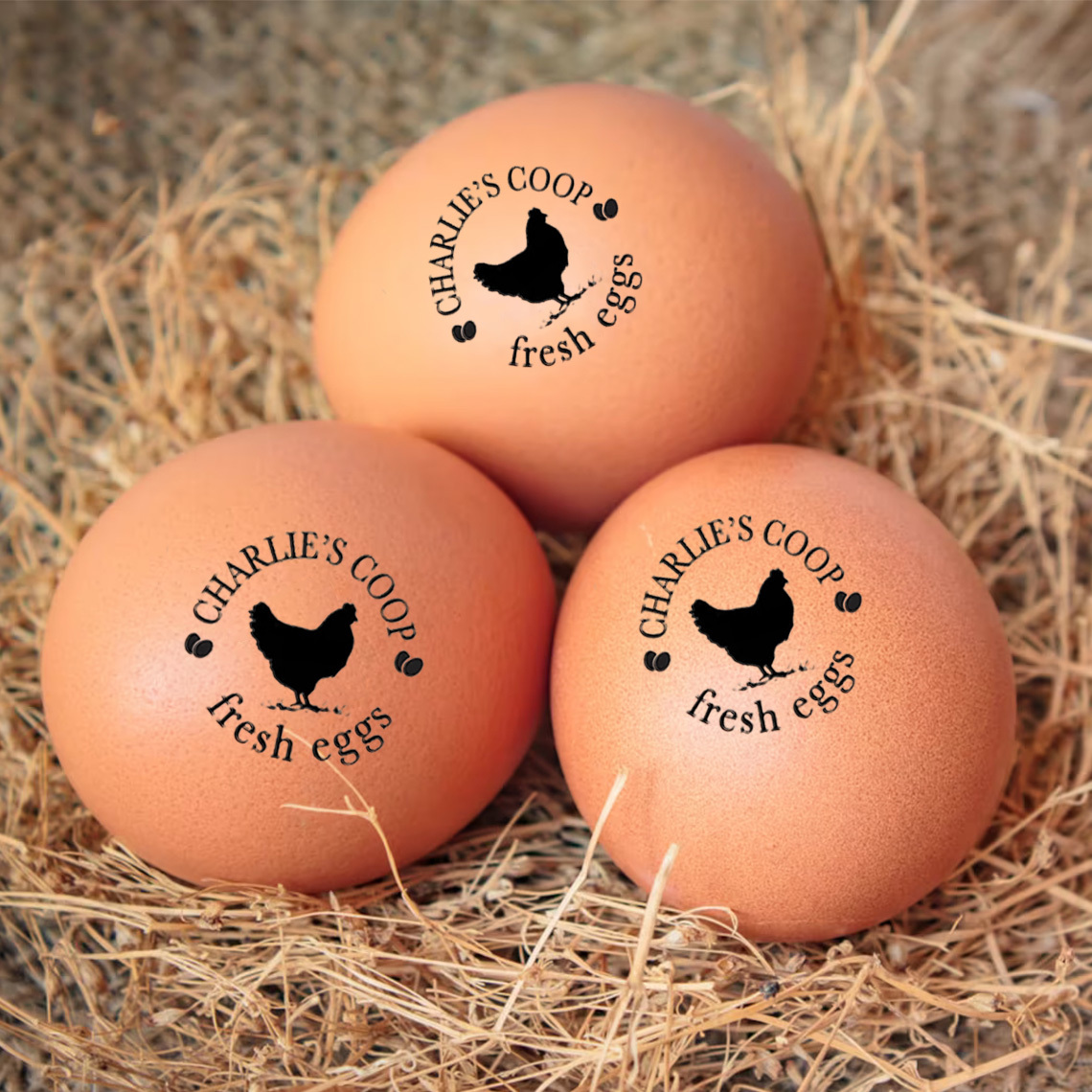Custom Egg Stamp Farm Egg Label with 29 Designs