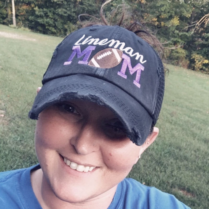 Football Mom Baseball Cap Women's Football Hat Gameday Hat