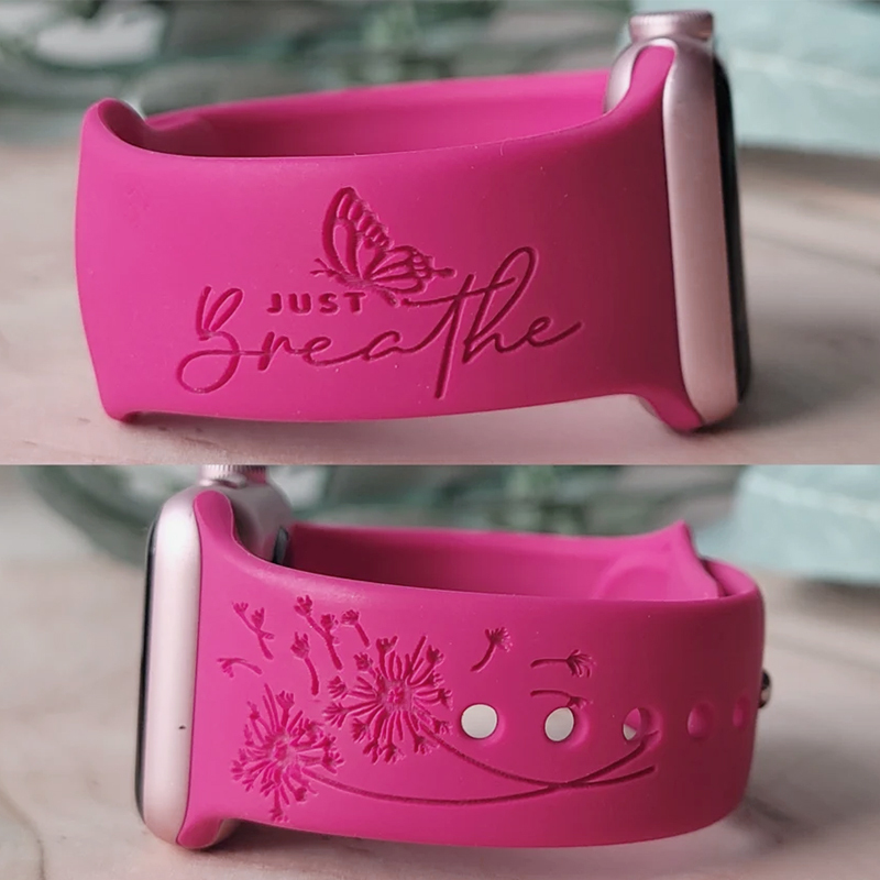 JUST BREATHE Engraved Watch Band for Apple, Fitbit, Samsung