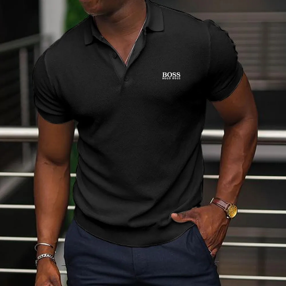 Men's casual short-sleeved polo shirt