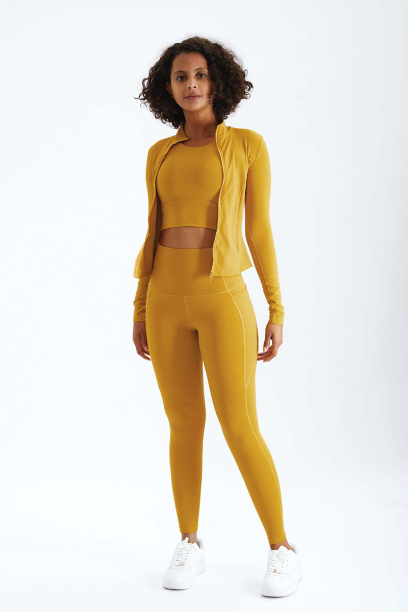 Allecco™ Body Elastic Shaping Jacket Suit-Yellow