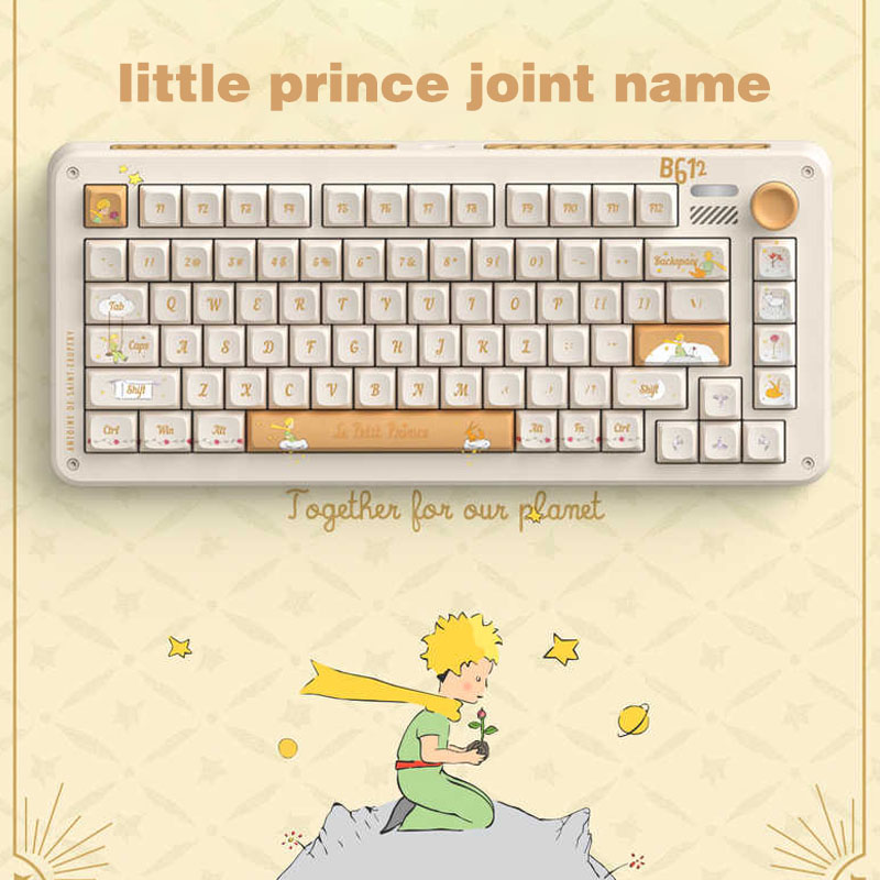 Little Prince Co-branded Mechanical Keyboard ZX75 Wireless Bluetooth Three-mode Keyboard Girl Laptop Office