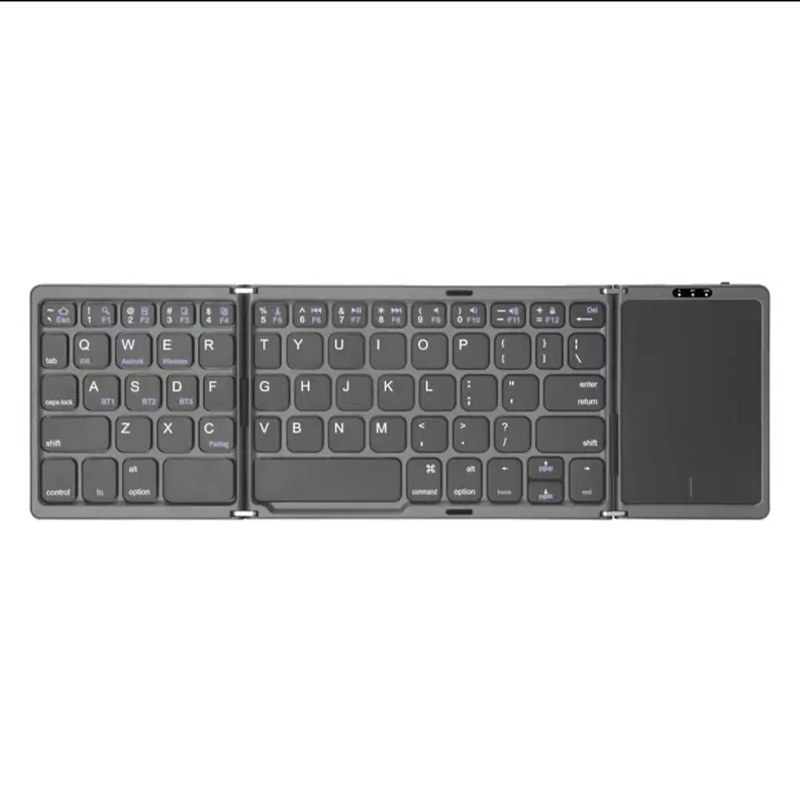 Wireless Bluetooth three side folding keyboard, common to Apple Android system