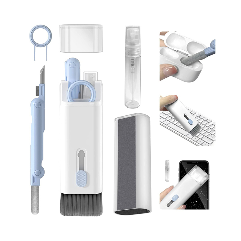 G-OUSSVE｜7 in 1 Cleaner Kit, Keyboard Cleaner Kit with Brush, 3 in 1 Cleaning Pen for Airpods Pro, Multifunctional Cleaning Kit for Earphone, Keyboard, Laptop, Phone, PC Monitor-BGOODSHOP