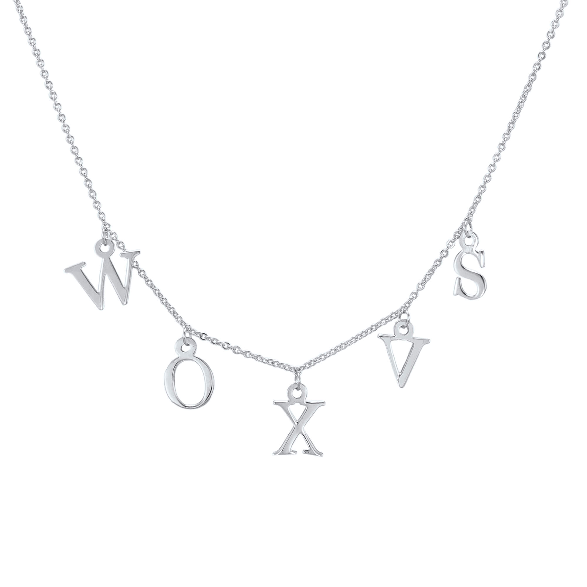 Custom Name Letter Necklace in Sterling 
