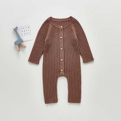Babygirl Hand-knit Sweater Romper-visikids